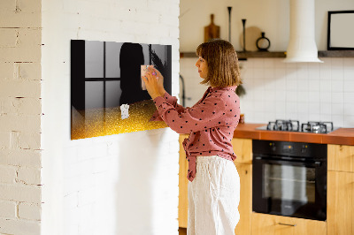 Glass dry erase board magnetic Orange juice