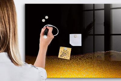 Glass dry erase board magnetic Orange juice