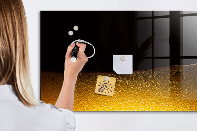 Glass dry erase board magnetic Orange juice