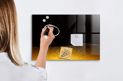 Glass dry erase board magnetic Orange juice