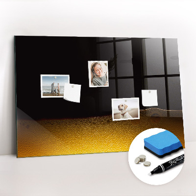 Glass dry erase board magnetic Orange juice