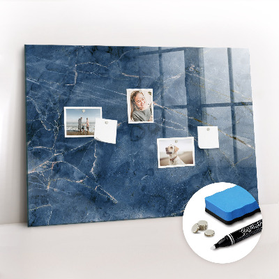 Glass dry erase board magnetic Elegant marble