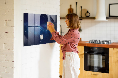 Magnetic dry erase board Dark sky stars