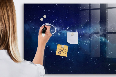 Magnetic dry erase board Dark sky stars