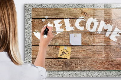 Magnetic marker board Welcome sign