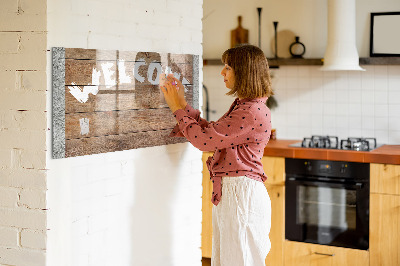 Magnetic marker board Welcome sign