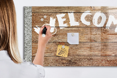 Magnetic marker board Welcome sign