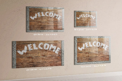 Magnetic glass board Welcome sign