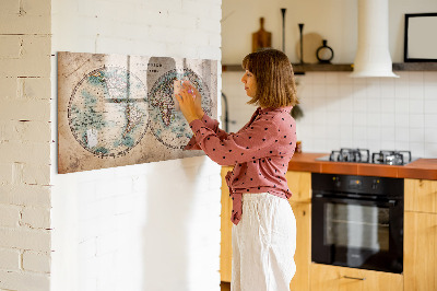 Magnetic marker board World globe map