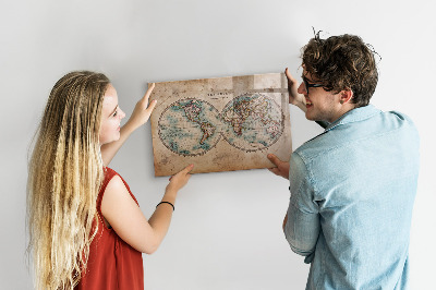Magnetic marker board World globe map