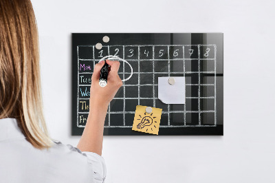 Glass dry erase board magnetic Lesson plan