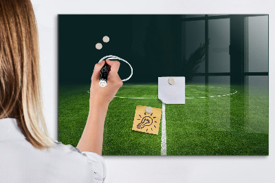 Glass dry erase board magnetic Football field