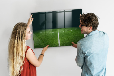 Glass dry erase board magnetic Football field