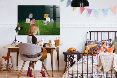 Glass dry erase board magnetic Football field