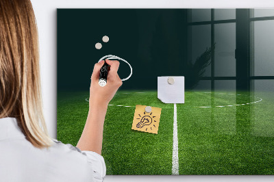 Glass dry erase board magnetic Football field