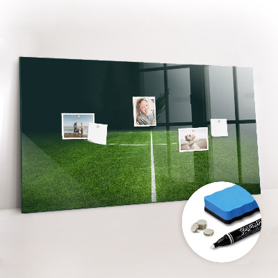 Magnetic board with magnets Football field