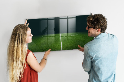 Glass dry erase board magnetic Football field