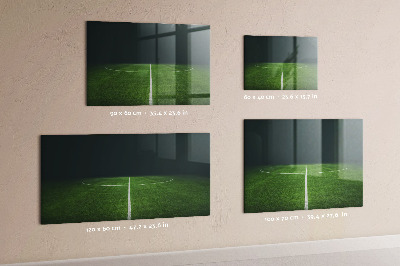 Glass dry erase board magnetic Football field