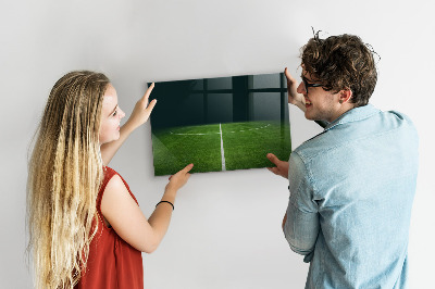 Magnetic board with magnets Football field