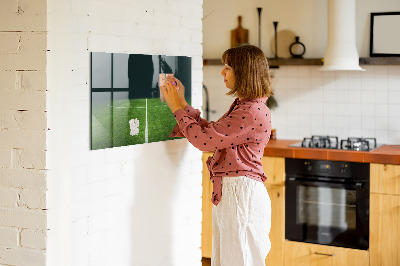 Magnetic board with magnets Football field