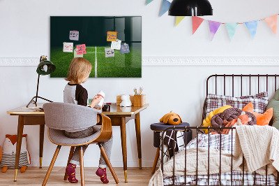 Glass dry erase board magnetic Football field