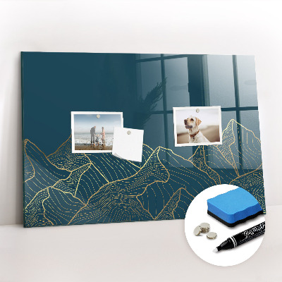 Magnetic marker board Sketch of mountains