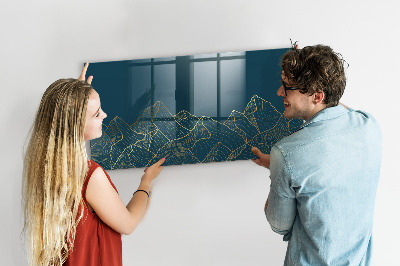 Magnetic marker board Sketch of mountains