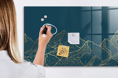 Magnetic marker board Sketch of mountains