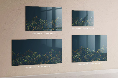 Magnetic marker board Sketch of mountains
