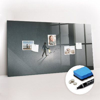 Magnetic marker board Wanderer in the dark