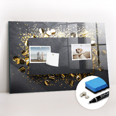 Magnetic marker board Golden confetti
