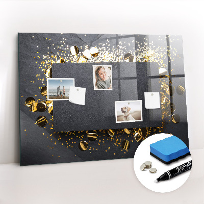 Magnetic marker board Golden confetti