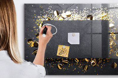 Magnetic marker board Golden confetti