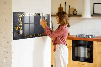 Magnetic glass board Golden confetti