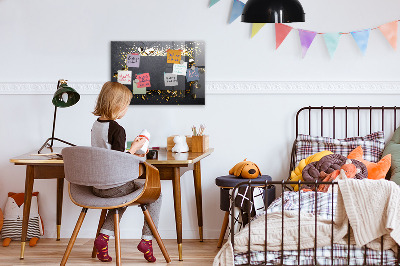 Magnetic marker board Golden confetti