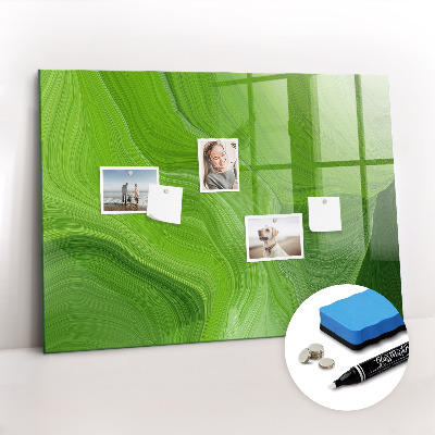 Glass dry erase board magnetic Modern waves