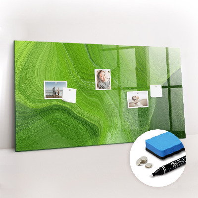 Glass dry erase board magnetic Modern waves
