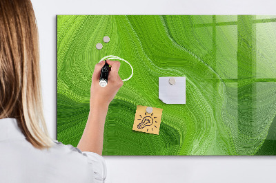 Glass dry erase board magnetic Modern waves