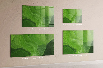 Glass dry erase board magnetic Modern waves