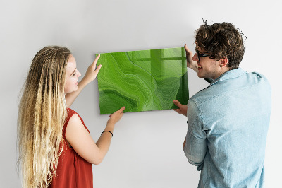 Glass dry erase board magnetic Modern waves