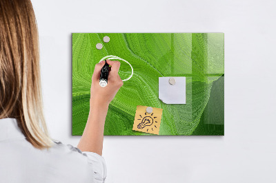 Glass dry erase board magnetic Modern waves