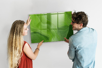 Glass dry erase board magnetic Modern waves