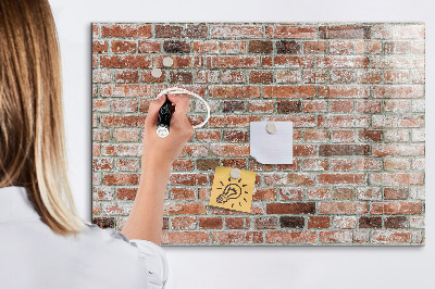 Glass dry erase board magnetic Brick wall