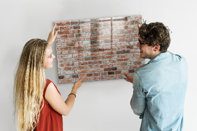 Glass dry erase board magnetic Brick wall