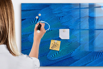 Glass dry erase board magnetic Bird feather