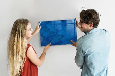 Glass dry erase board magnetic Bird feather