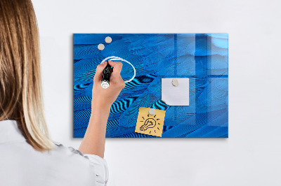 Magnetic board with magnets Bird feather