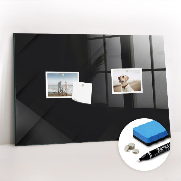 Glass dry erase board magnetic Dark wall pattern