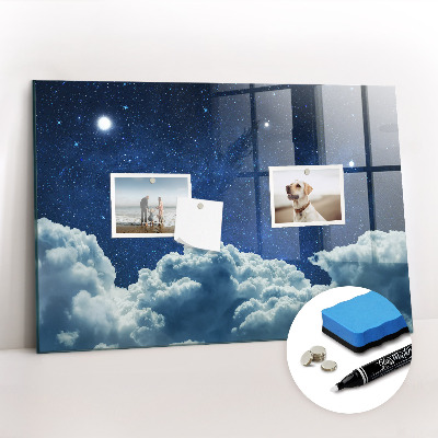 Magnetic dry erase board Night sky