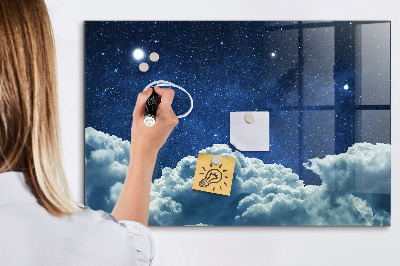 Magnetic dry erase board Night sky